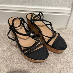 Sun + Stone Strappy Wedge Platform Heels